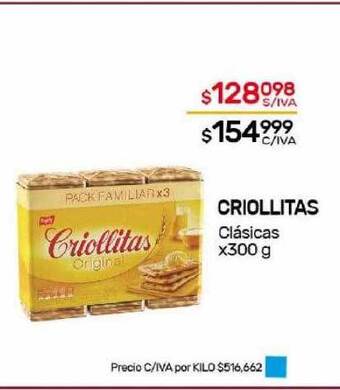 Nini Mayorista Criollitas clásicas oferta