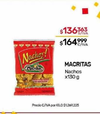 Nini Mayorista Macritas nachos oferta