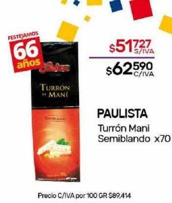 Nini Mayorista Paulista turrón mani semiblando oferta