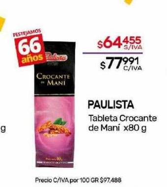 Nini Mayorista Paulista tableta crocante de mani oferta