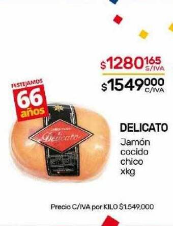 Nini Mayorista Delicato jamón cocido chico oferta