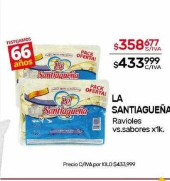Nini Mayorista La santiagueña ravioles vs sabores oferta