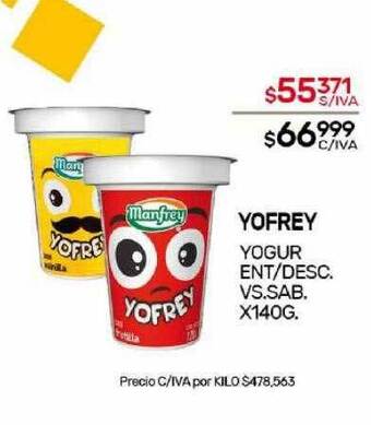 Nini Mayorista Yofrey yogur ent desc vs sab oferta