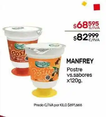 Nini Mayorista Manfrey postre vs sabores oferta