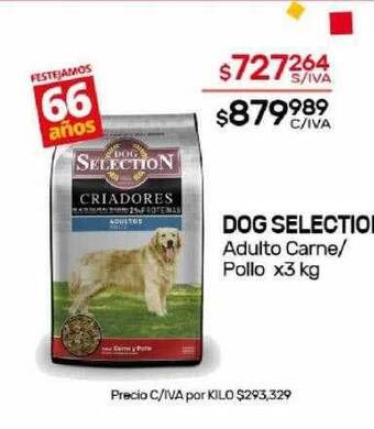 Nini Mayorista Dog selection adulto carne pollo x 3kg oferta