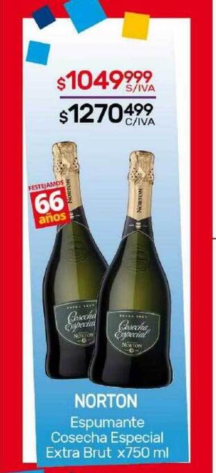 Nini Mayorista Norton espumante cosecha especial extra brut oferta