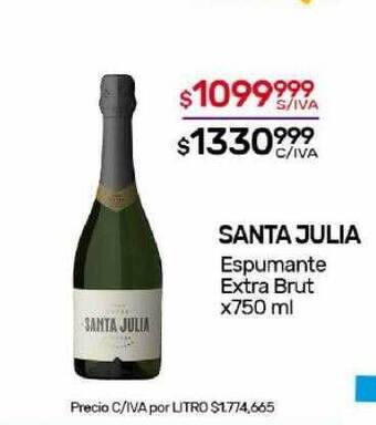 Nini Mayorista Santa julia espumante extra brut oferta