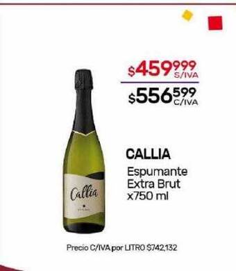 Nini Mayorista Callia espumante extra brut oferta