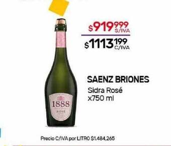 Nini Mayorista Saenz briones sidra rosé oferta