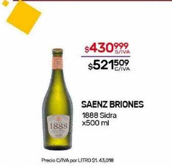 Nini Mayorista Saenz briones 1888 sidra oferta