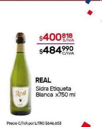 Nini Mayorista Real sidra etiqueta blanca oferta