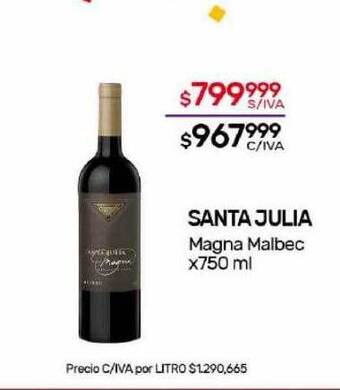 Nini Mayorista Santa julia magna malbec oferta