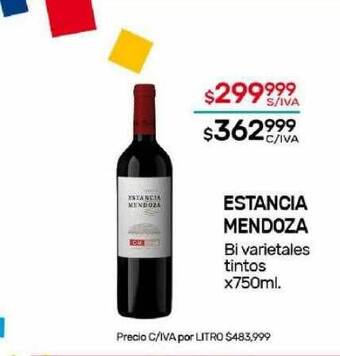 Nini Mayorista Estancia mendoza bi varietales tintos oferta