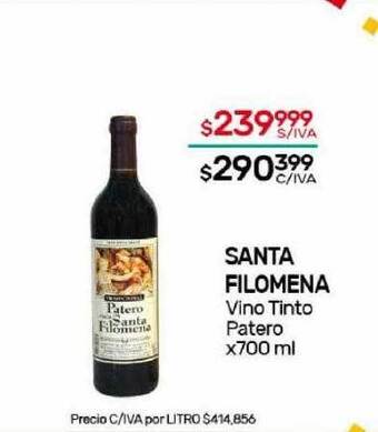 Nini Mayorista Santa filomena vino tinto patero oferta