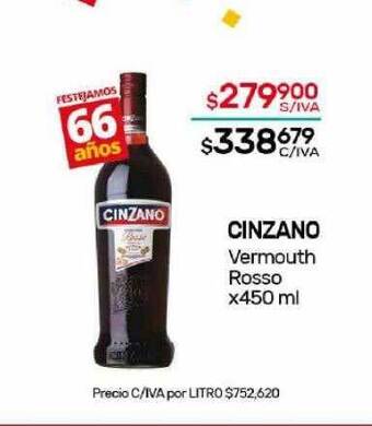 Nini Mayorista Cinzano vermouth rosso oferta
