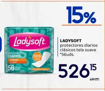 Ladysoft protectores diarios clásicos tela suave 56
