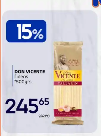 Supermercados Monarca Don vicente fideos oferta