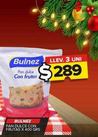 Carrefour Maxi Bulnez pan dulce con frutas oferta