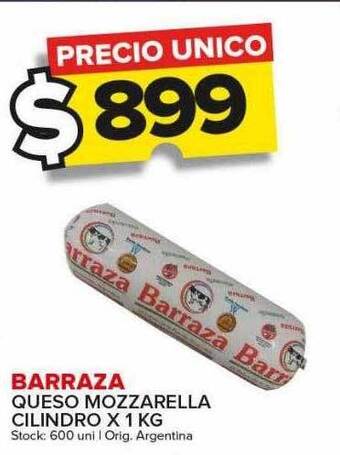 Carrefour Maxi Barraza queso mozzarella cilindro oferta