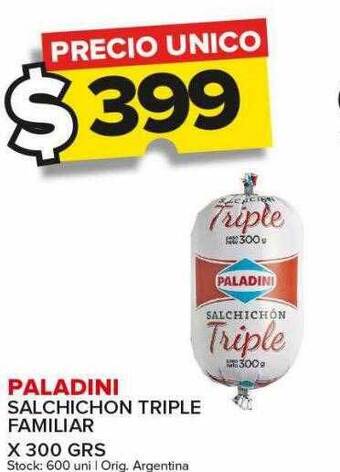 Carrefour Maxi Paladini salchichon triple familiar oferta