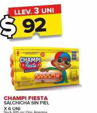 Carrefour Maxi Champi fiesta salchicha sin piel oferta