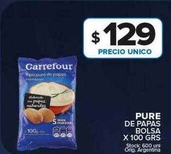Carrefour Maxi Pure de papas bolsa oferta