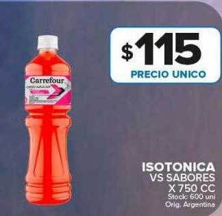 Carrefour Maxi Isotonica vs sabores x 750 cc oferta