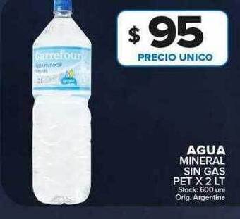 Carrefour Maxi Agua mineral sin gas pet oferta