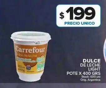 Carrefour Maxi Dulce de leche light pteox oferta