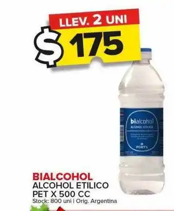 Carrefour Maxi Bialcohol alcohol etilico pet x 500 cc oferta