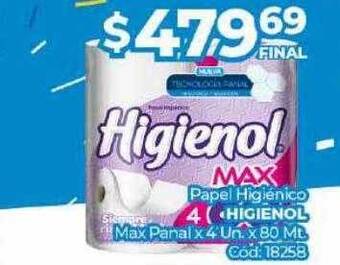 Diarco Papel higiénico higienol max panal 4 oferta
