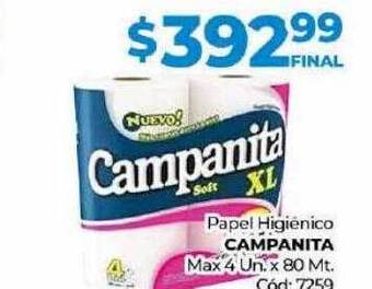 Diarco Papel higiénico campanita max oferta