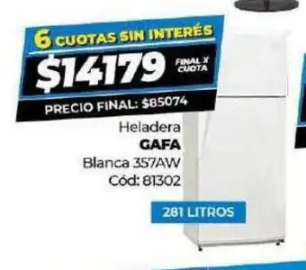 Diarco Heladera gafa blanca357aw oferta