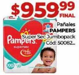 Diarco Pañales pampers super sec jumbopack oferta