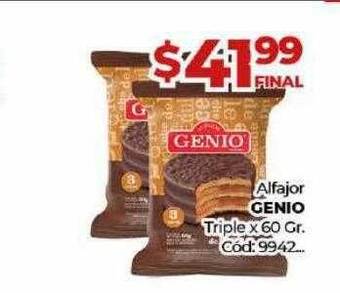 Diarco Alfajor genio triple oferta
