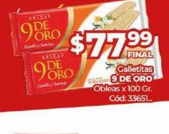 Diarco Galletitas 9 de oro obleas oferta