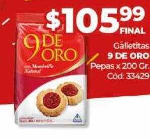 Diarco Galletitas 9 de oro pepas oferta
