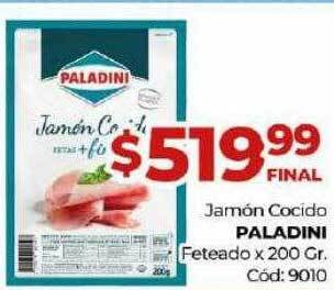 Diarco Jamón cocido paladini feteado oferta