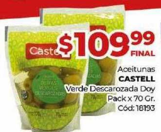 Diarco Aceitunas castell verde descarozada doy pack oferta