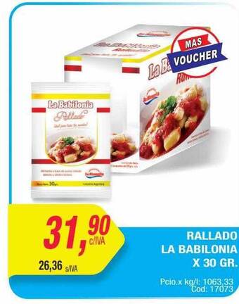 Maxiconsumo Rallado la babilonia oferta