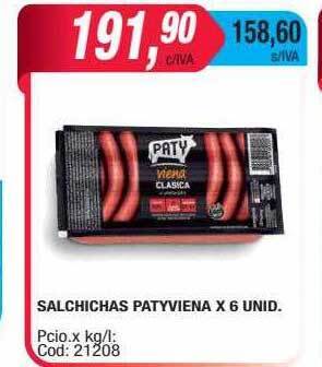 Maxiconsumo Salchichas patyviena oferta