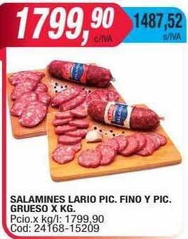 Maxiconsumo Salamines lario pic. fino y pic grueso oferta