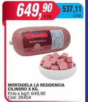 Maxiconsumo Mortadela la residencia cilindro oferta