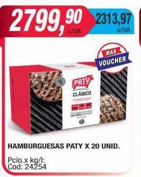 Maxiconsumo Hamburguesas paty oferta