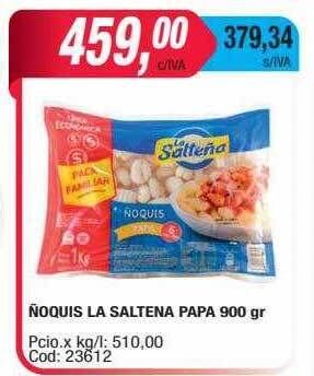 Maxiconsumo Ñoquis la saltena papa oferta