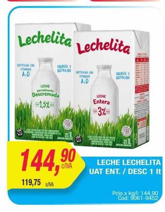 Maxiconsumo Leche lechelita uat ent. desc oferta