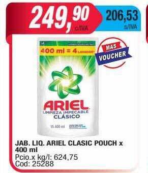 Maxiconsumo Jab liq ariel clasic pouch oferta