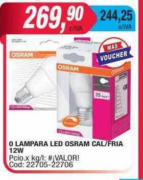 Maxiconsumo O lampara led osram cal fria 12w oferta