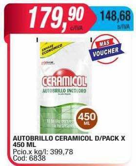 Maxiconsumo Autobrillo ceramicol d pack oferta