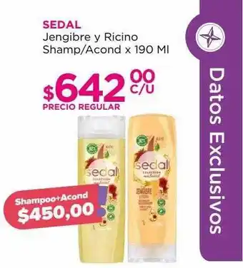 Sedal jengibre y ricino shamp acond